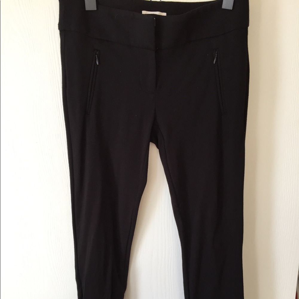Black, fitted work trouser